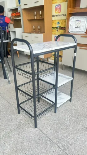 "Versatilidade e Charme: Fruteira Multiuso Tubular, a Solução Ideal para Cozinhas Modernas