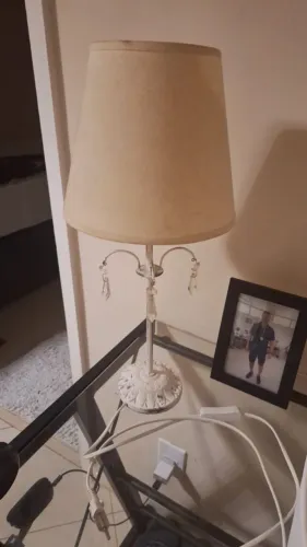 LUSTRE FEMININO COM CRISTAL DE CABECEIRA EM ÓTIMO ESTADO