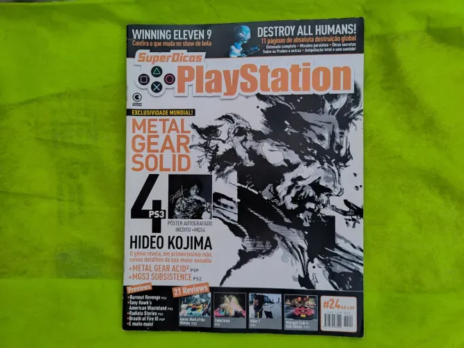 Revista PlayStation #24 - Metal Gear Solid 4 ( ótimo estado/ poster MGS 4-H.Kojima)