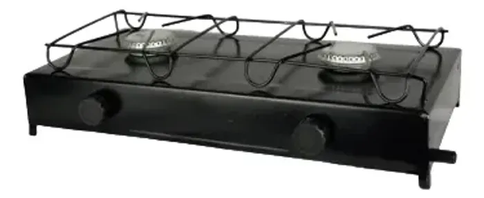 Fogão 2 Bocas Para Camping Portátil A Gás 