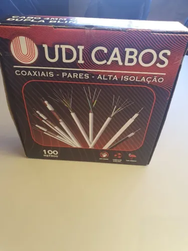 Rolo De Cabo Coaxial Flexível 4mm + Bipolar 100m P/ Câmeras - Na caixa