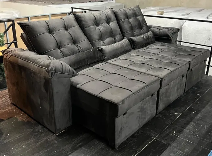 Sofá Cinza Modular