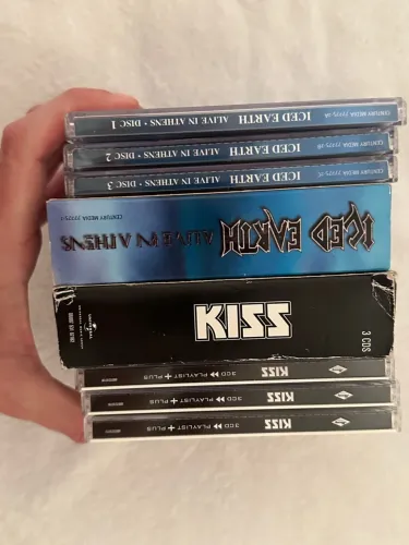 Kiss iced CDs rock colecao box maiden Metallica Sepultura