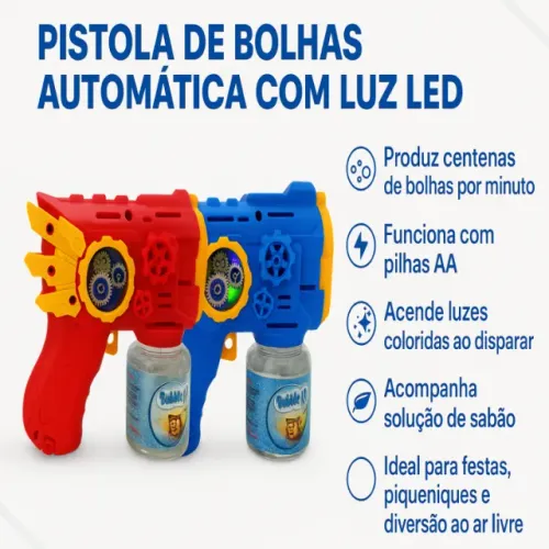 Liquidação: Lote com 33 Lançador Bolha de Sabão Novo 2 Cores - Ideal p/ Revenda ou Brinde