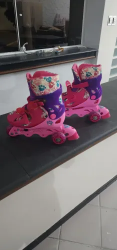 patins ajustável de 3 rodas da Barbie