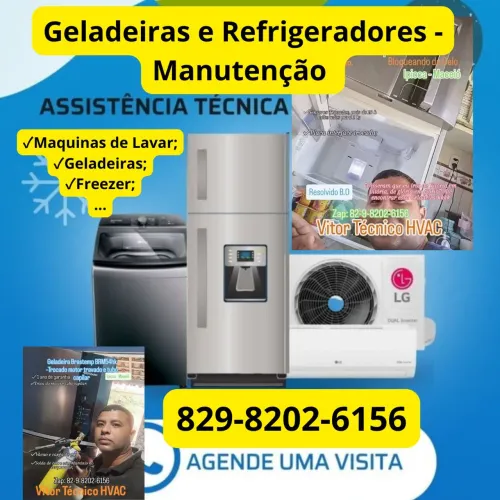 Manutenção de Refrigeradores - Geladeiras, Freezer, Ar-condicionado, Máquina de lavar