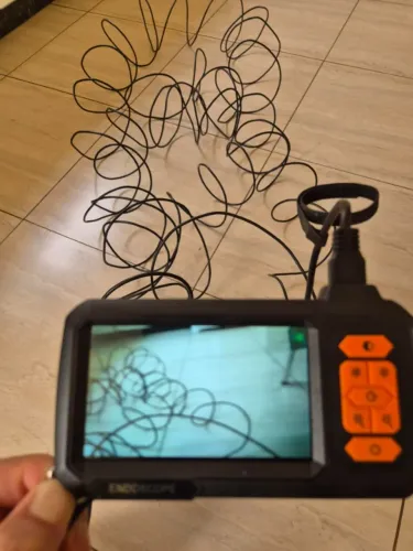 Câmera endoscópica 4.3 Polegada tela substituível 20 metros cabo rígido 