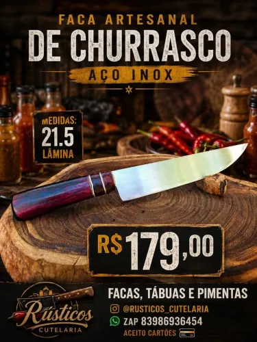 Faca artesanal, churrasco,cozinha