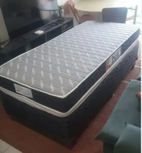 Cama box com colchão solteiro