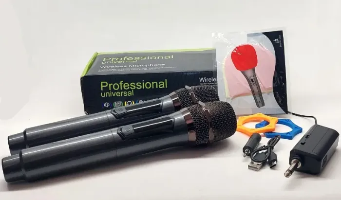Kit 2 Microfones Sem Fio recarregável novo na caixa