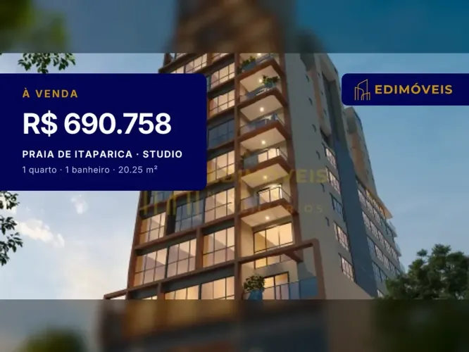 Praia de Itaparica: Studio 1 quarto com piscina e lounge na cobertura