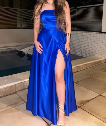 Vestido de festa azul 
