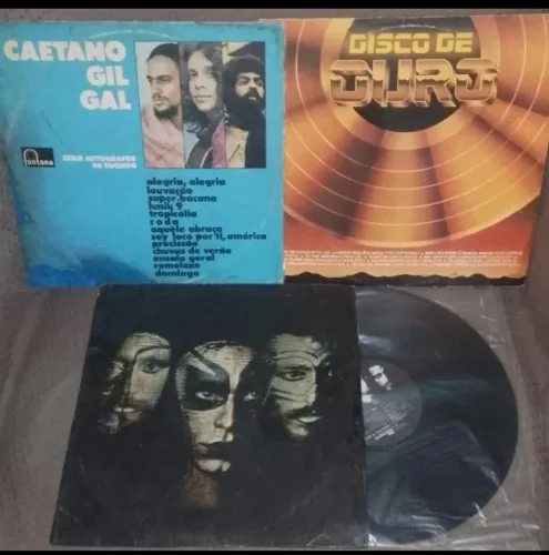 3 LPs Secos e Molhados, Caetano, Gil