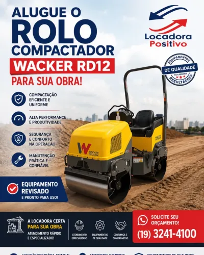 Rolo compactador locação 