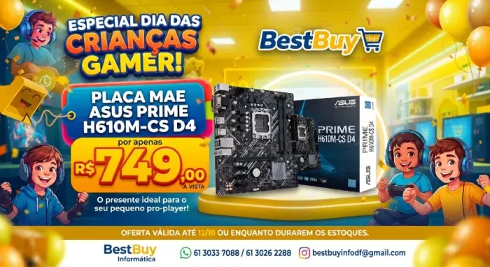 PLACA MAE ASUS PRIME H610M-CS D4 (LGA 1700/2xDDR4/HDMI/VGA/USB3.2/M.2)