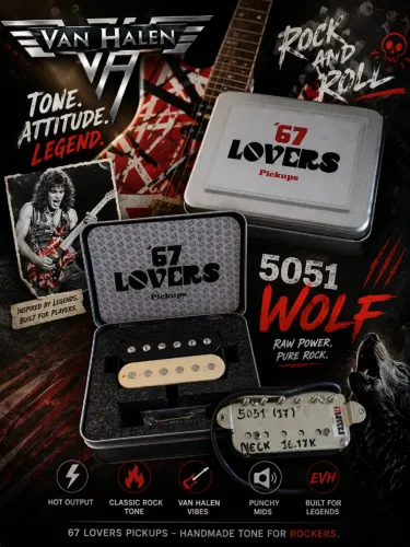 Captador humbucker 67 lovers 5051 braço van halen