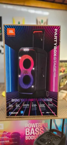 (LACRADA) JBL PARTYBOX STAGE 320 NOVA, 1 ANO DE GARANTIA