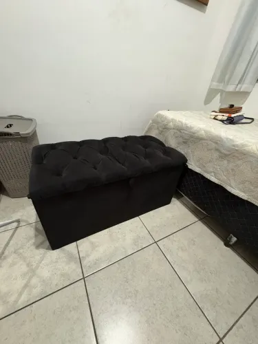 Conjunto de cama, cabeceira e baú
