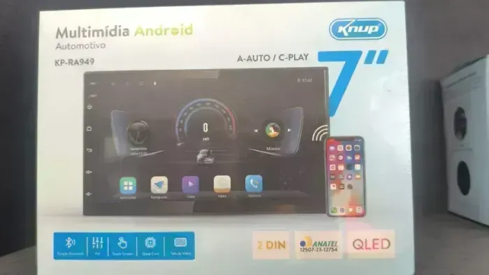 Multimídia 7 Android 64/4 G + cArplay e Android auto sem fio,,