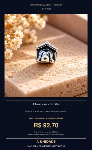 Charm casa e cachorrinho