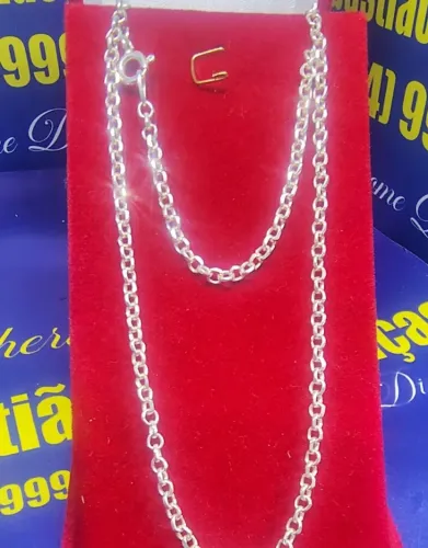 Cordão Elos Português Prata 925 Peso 5.65 Gramas 44 Cm 3 mm                               