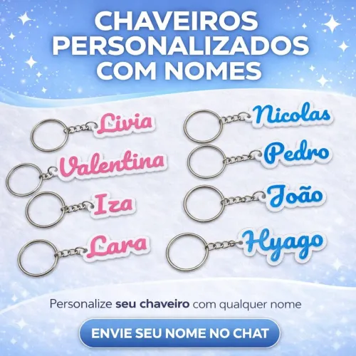 Chaveiros personalizados com nome