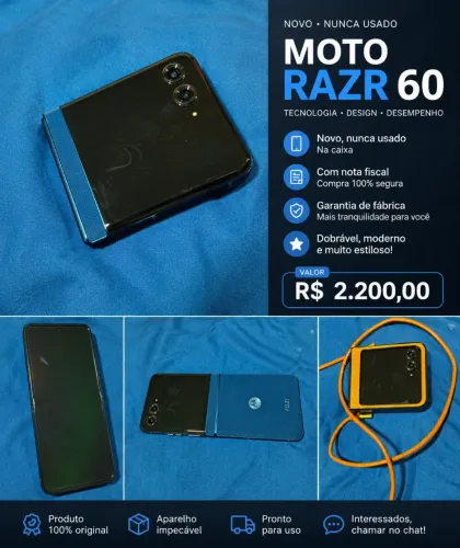 Moto Razr 60 Novo na caixa