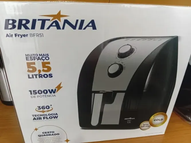 Air Fryer Britânia Gold 5,5L 1500W - Produto Novo