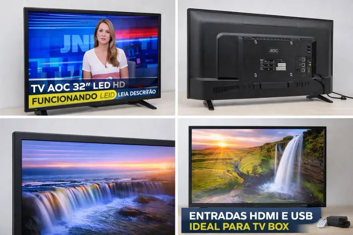 TV AOC 32? LED HD Ótimo Preço Funcionando Leia