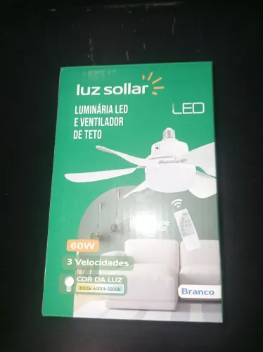 VENTILADOR DE TETO COM LUZ LED NOVO NA CAIXA