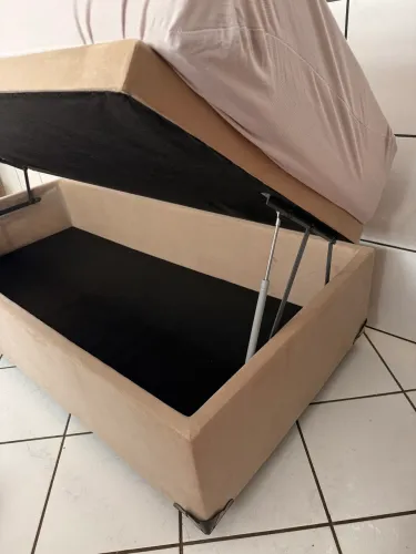 Cama Box Baú + Colchão de Molas Ensacadas