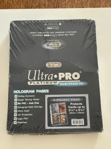100 Folhas Para Fichário Ultra Pro Platinum Com 4 Bolsos