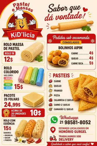 Massa de pastel KíD'licia