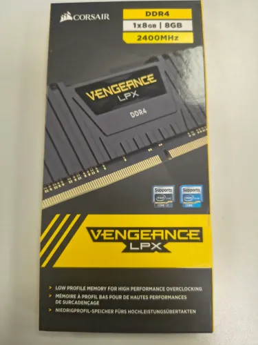 Memória 8GB DDR4 2400MHz Corsair Vengeance LPX - compatível com Intel AMD