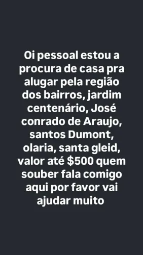 Procura casa pra alugar valor até 500