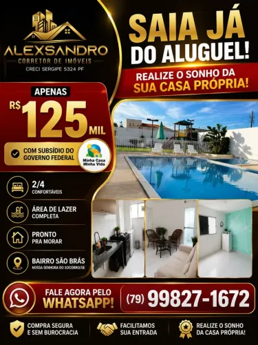 Imóvel para venda tem 49 metros quadrados com 2 quartos em Sao Bras - Nossa Senhora do Soc