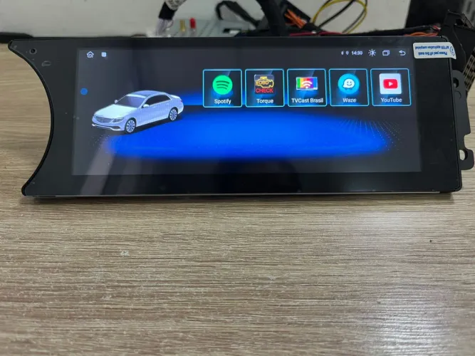 Central Multimídia Android Embutida Mercedes C180 2012 a 2014 10.25