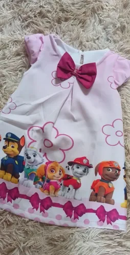 Vestido de Menina de 01/02 Anos. 