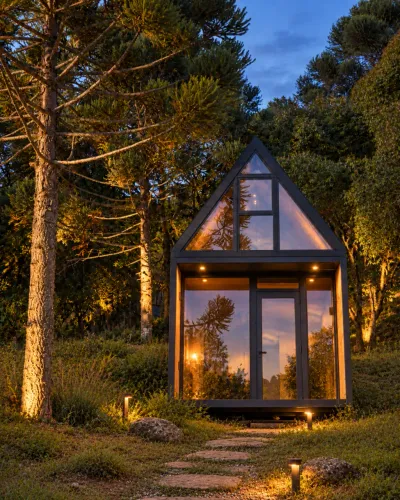 Cabana A-Frame 45 m2 Desmontável p/ Transporte - Sem Terreno