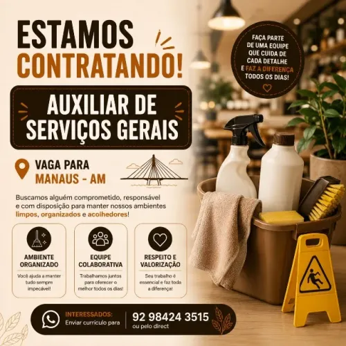 Vaga para Serviços Gerais