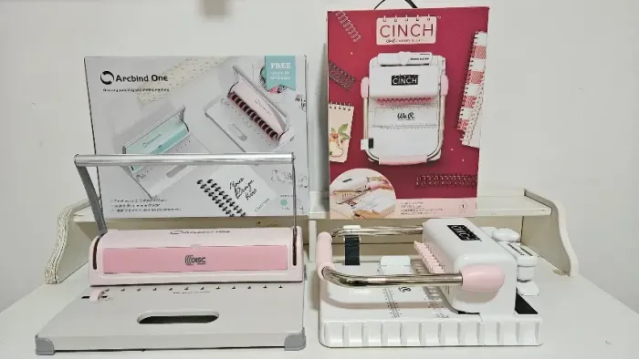 Combo Encadernação: The Cinch Rosa (Furo Quadrado) + Arcbind One - Seminovas