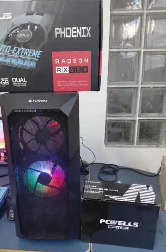 Cpu - Pc Gamer i7 Ssd 240 + Hd 500 Ram 16Gb Rx 550 Asus 4GB Zerado