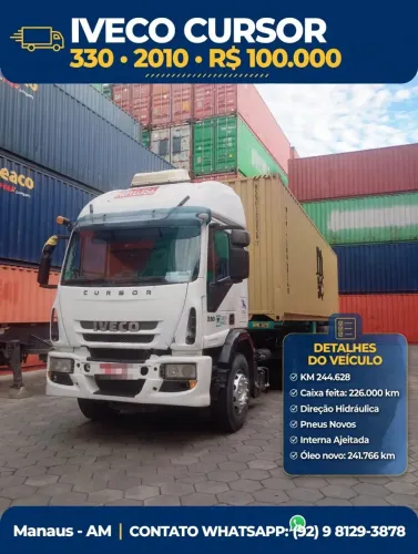 IVECO CURSOR 330 - ANO 2010 - R$ 100.000<br>