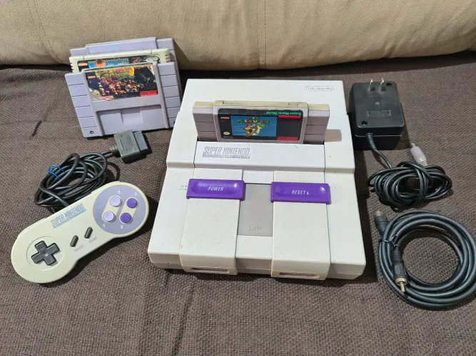 Super Nintendo com jogos
