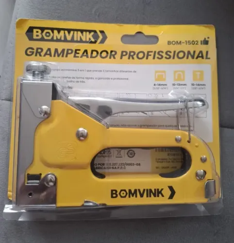 Grampeador Profissional Bomvink 3 em 1 - BOM-1502