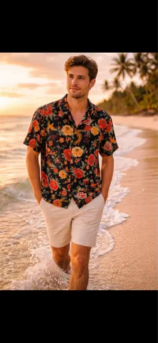 Camisa masculina florida marca Forever 21