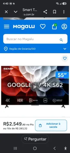 Tv semp 55p esmart 4k