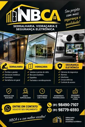 Vidraçaria e serralharia 