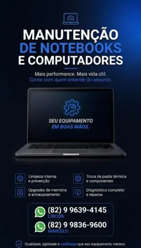 Manutenção e Conserto de Notebooks e Computadores - Assistência Técnica Especializada