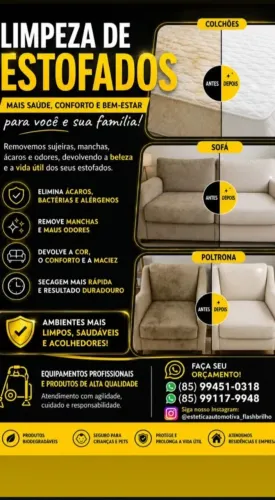 Estética automotiva flash brilho